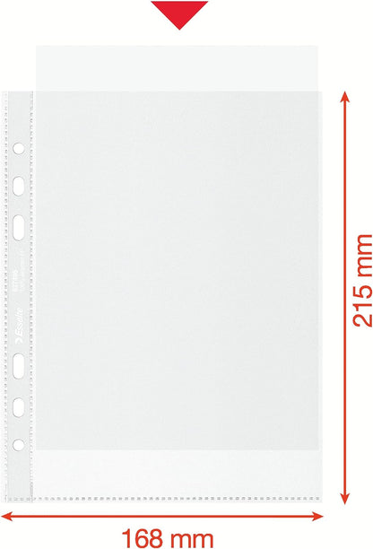 Esselte Recycle A5 Zakken, Gerecycled PP, 70 Micron, Plastic Showtas, Set van 100, 627495