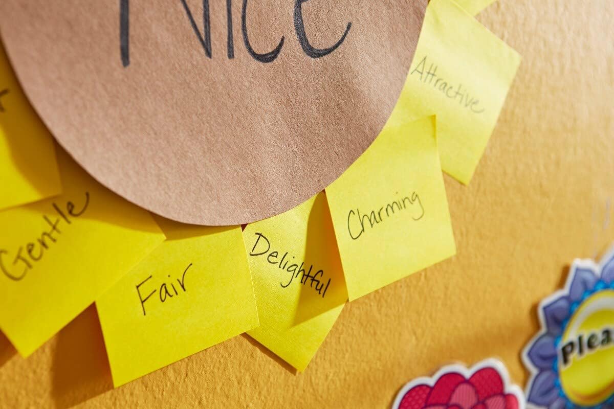Post-it Recycling Notes Canary Yellow, Pack of 6 Pads, 100 Sheets per Pad, 38 mm x 51 mm, Yellow Color - Self-Stick Notes Made from 100% Recycled Paper Standard Yellow