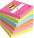 Post-it Notes Poptimistic Color Collection, Pack of 6 Pads, 100 Sheets per Pad,76 mm x 76 mm, Pink, Green, Blue, Orange - Self-stick Notes For Note Taking, To Do Lists & Reminders
