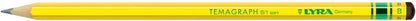 Lyra TEMAGRAPH B Pack of 12 Graphite Pencils (B