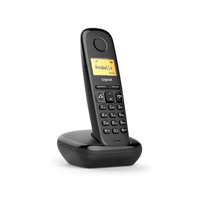 Gigaset A270 Telefono Cordless con Vivavoce, Ampio Display da 1.5 Pollici con Indicazione Data, Ora e Durata Chiamate, Nero