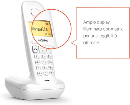 Gigaset A270 Téléphone DECT Identification de l'appelant Blanc