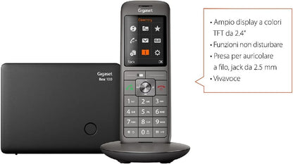 Gigaset CL660 Telefono Cordless, Vivavoce, Calendario, Nero