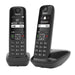 Gigaset AS690 DUO Téléphone analog/dect Identification de l'appelant Noir