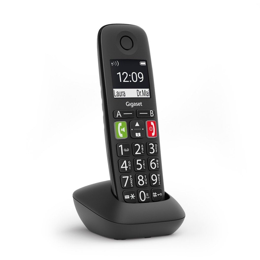 Gigaset E290HX big button extra handset with charging stand - black int.