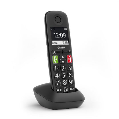 Gigaset E290HX big button extra handset with charging stand - black int.