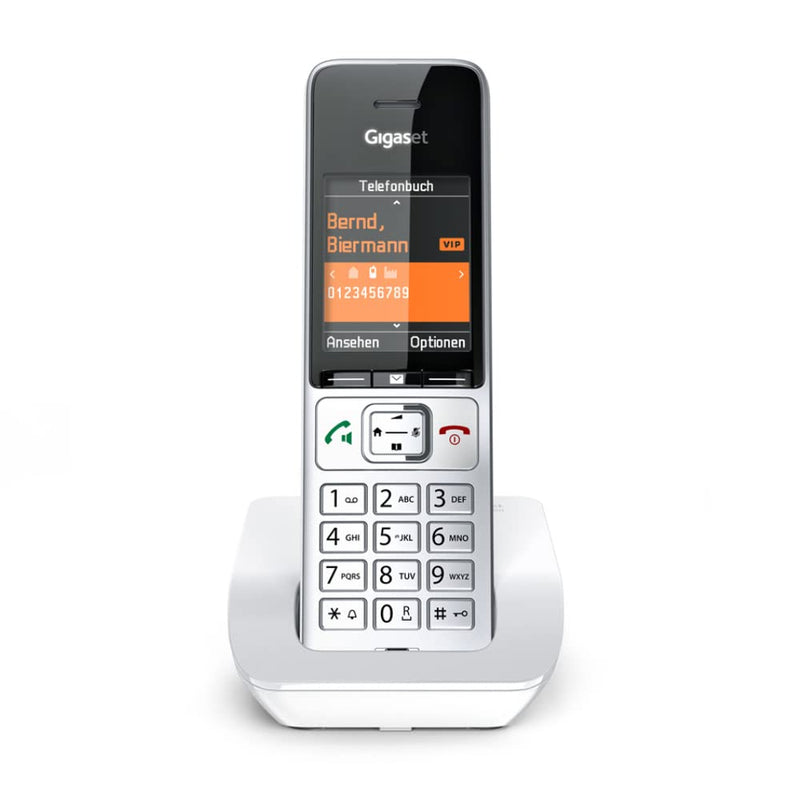 Gigaset Comfort 501 Téléphone DECT Identification de l'appelant Argent, Blanc