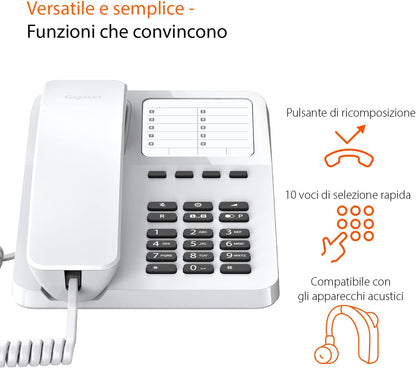 GIGASET TELEFONO SOBREMESA DESK 400 WHITE