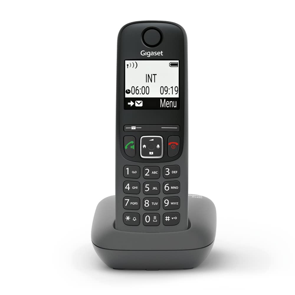 Gigaset Cordless AS490 Telephone, Black