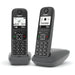 Gigaset AS490 Duo Téléphone analog/dect Identification de l'appelant Noir