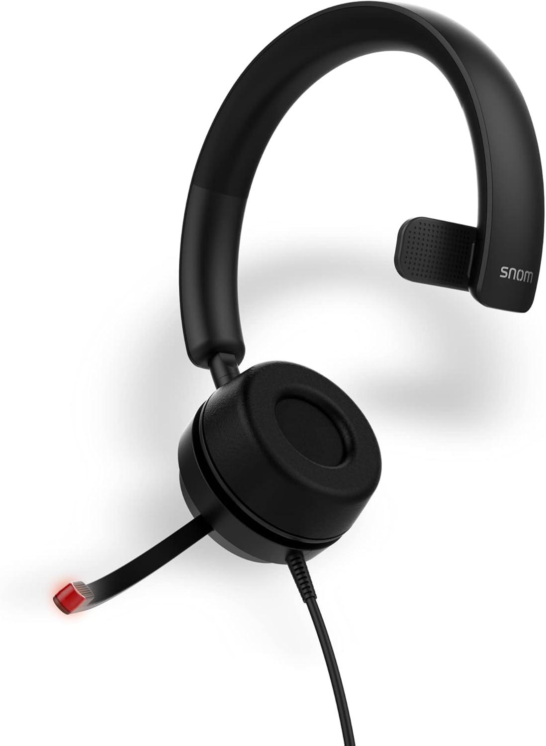 Snom A330M Over-Ear Headset, Passive Noise Cancellation, VoIP Phone Headset, USB/RJ9/3.5 Jack Cable with Call Control, Soft PU Leather, Black; 0004597 Full Band Headset(Neu) A330M USB/3.5 mm – Monoura