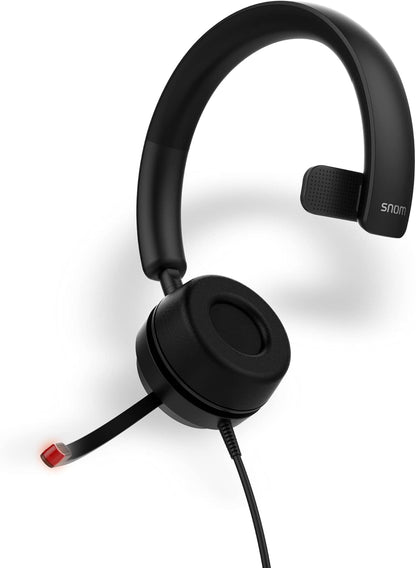 Snom A330M Over-Ear Headset, Passive Noise Cancellation, VoIP Phone Headset, USB/RJ9/3.5 Jack Cable with Call Control, Soft PU Leather, Black; 0004597 Full Band Headset(Neu) A330M USB/3.5 mm – Monoura