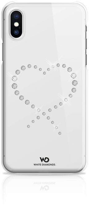 White Diamonds - Carcasa Protectora para iPhone X/XS, Carcasa Protectora de policarbonato Ligera, de Cristal