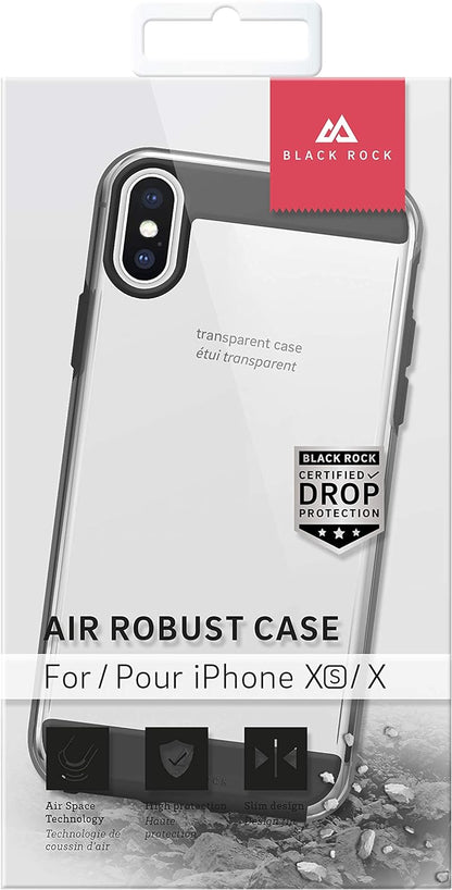 Black Rock "Air Robust" Case for Apple iPhone Xs, Perfect Protection, Slim Design, Polycarbonate, Termoplastic Polyurethane (PUT) Black