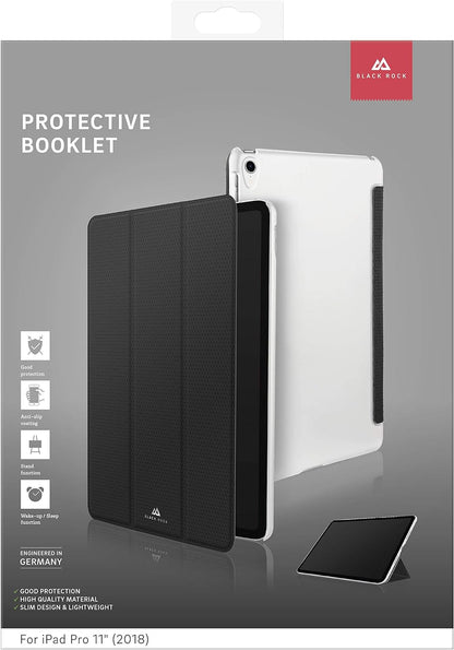 Black Rock "Pure Material" Protective Case for Apple iPad Pro 10.5 (2018), Slim Design, Polyurethane (PU), Perfect Protection, 180° or 360° Protection) Black