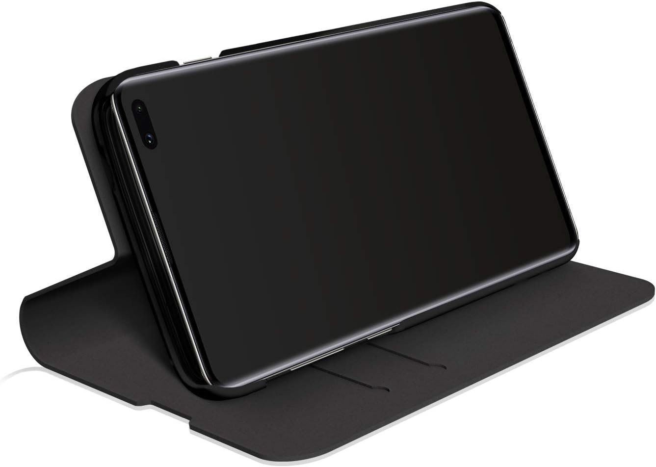 Black Rock - The Standard Booklet Case for Samsung Galaxy S10 | Wallet, Compartments, Stand Function, Magnetic (Black