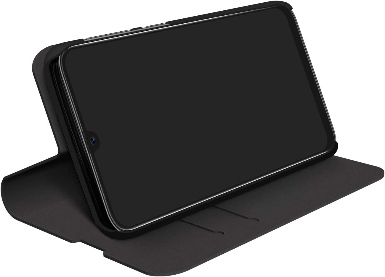 Black Rock - Case booklet flip case suitable for Samsung Galaxy A50 | The Standard mobile phone case, 360 degree cover, magnetic closure (black