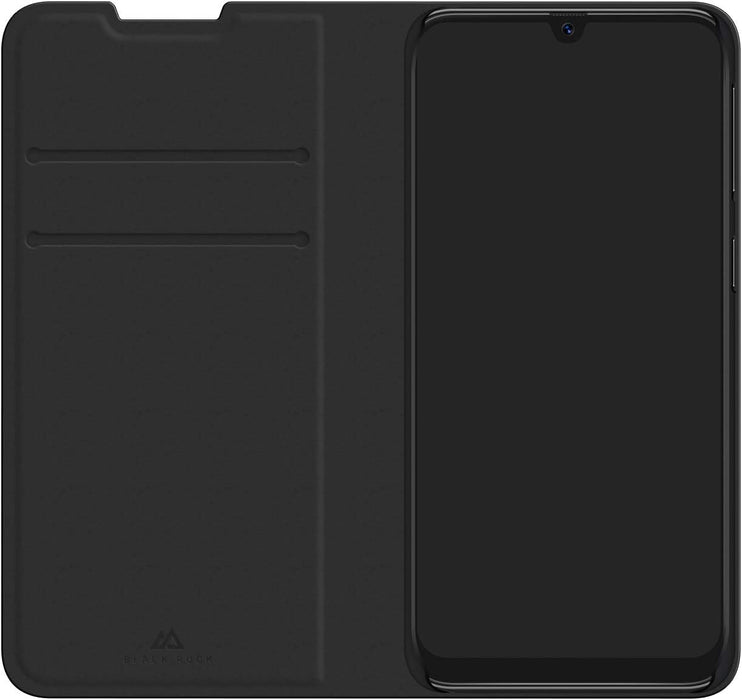 Black Rock - Case booklet flip case suitable for Samsung Galaxy A50 | The Standard mobile phone case, 360 degree cover, magnetic closure (black