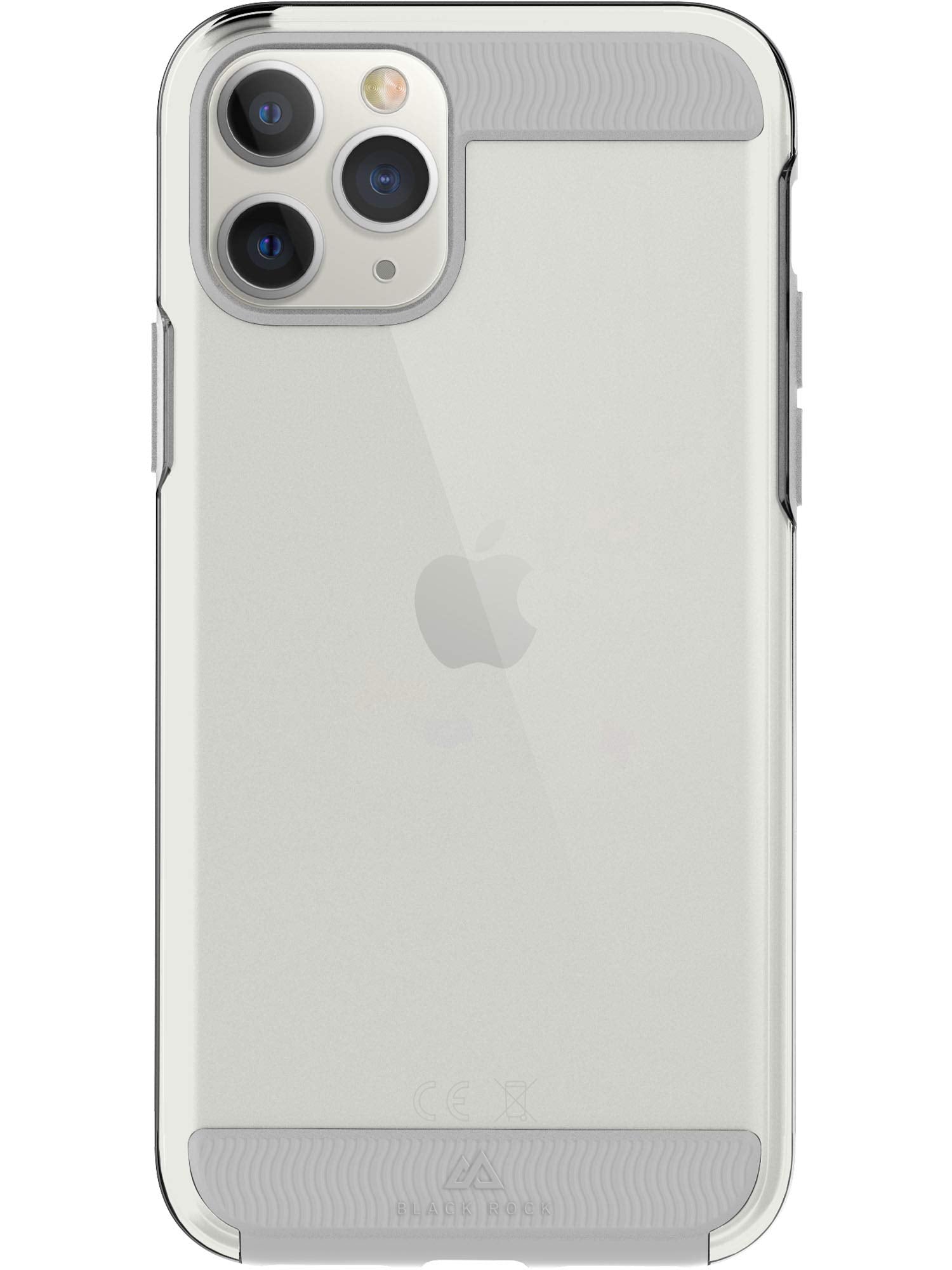 Black Rock - Air Robust Case for Apple iPhone 11 Pro Max | Transparent, Strong Protection, Impact Protection (Grey/Transparent