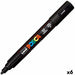 Felt-tip pens POSCA PC-5M Bullet Black (6 Units)