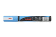 Uni-ball PWE-5 m-Pennarello a gesso liquido, punta media, colore: azzurro (Confezione da 12