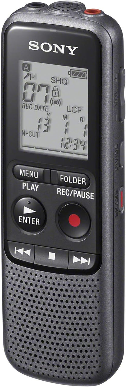 Sony ICD-PX470 Digital Wide-Stereo MP3 Voice Recorder with S-Microphone, Built-In USB, 4 GB Memory, SD Memory Slot and 55 Hours Recording