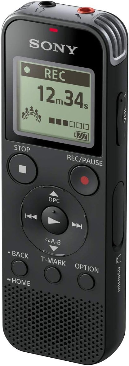 Sony ICD-PX470 Digital Wide-Stereo MP3 Voice Recorder with S-Microphone, Built-In USB, 4 GB Memory, SD Memory Slot and 55 Hours Recording