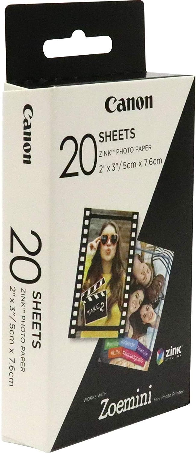 Canon Zoemini ZINK Photo Paper (Pack of 20 Sheets