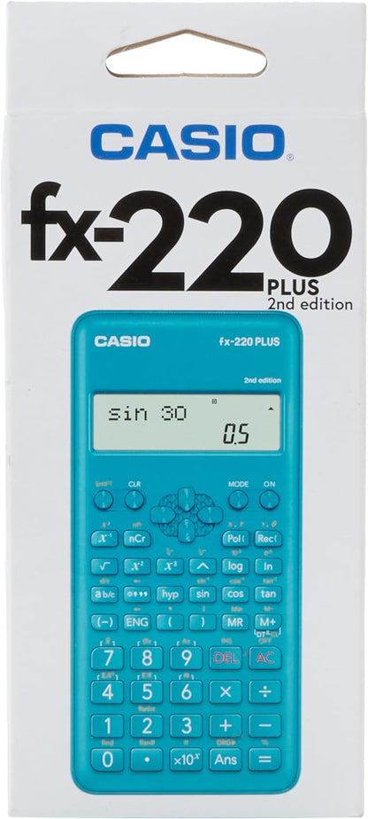 Casio FX-220PLUS 2 Scientific Calculator, Light Blue