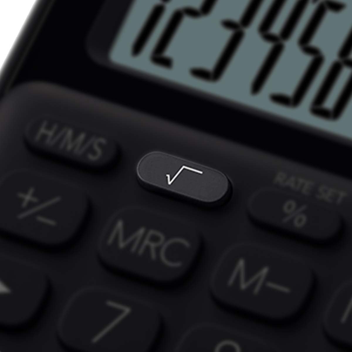 CASIO MS-20UC-LB 12 Digit Desk Calculator in Trendy Colours Tax Calculator Time Conversion Solar/Battery Operated