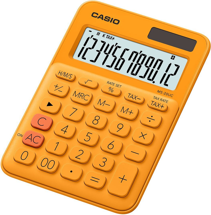 Casio CALCULATRICE DE Bureau MS-20UC-RG, Orange 2.3 x 10.5 x 14.95 cm MS-20-UC-RG