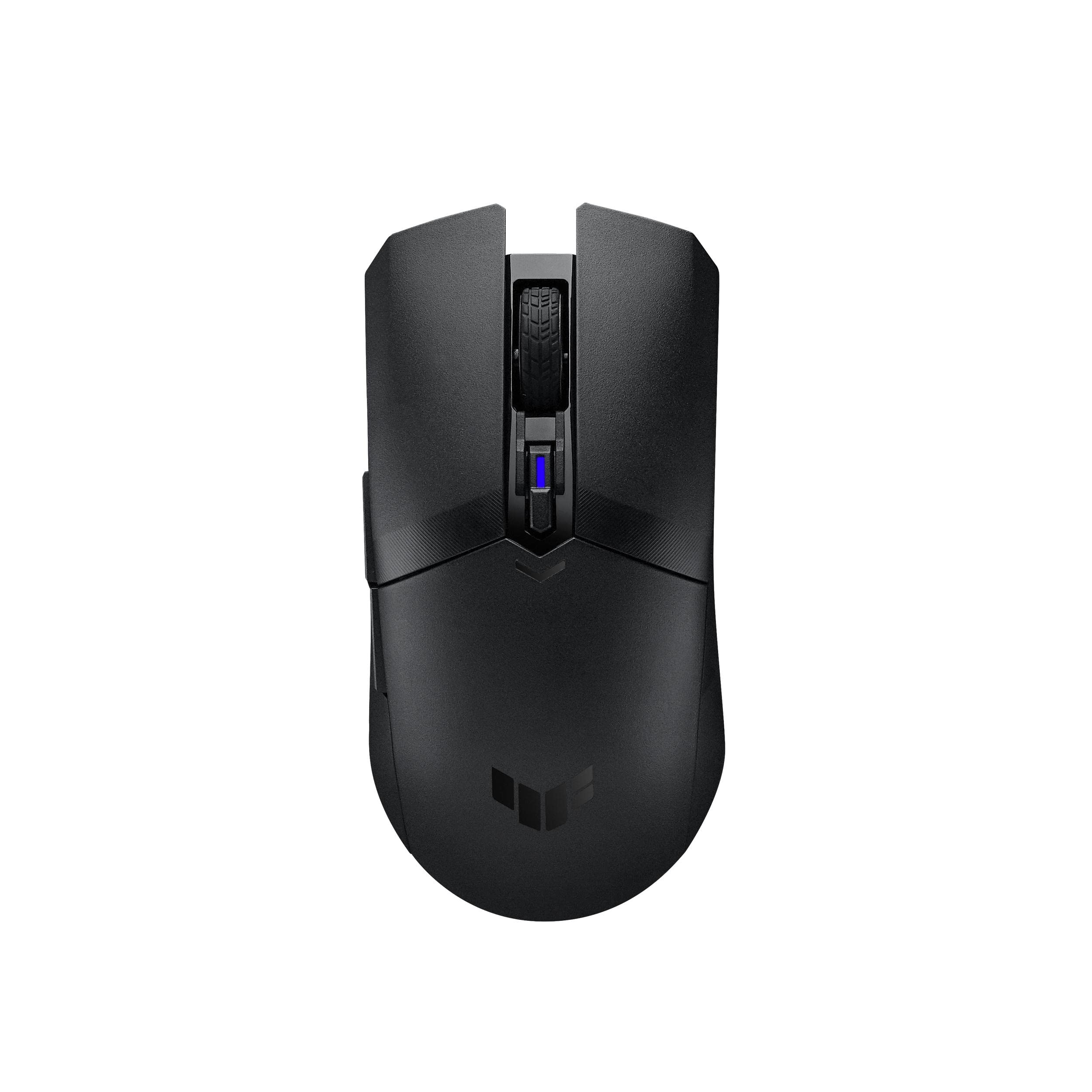 ASUS TUF Gaming M4 Wireless Gaming Mouse, dual wireless modes - Bluetooth/RF 2.4 GHz, 12,000 DPI Optical Sensor, 6 Programmable Buttons, PBT top cover with ASUS Antibacterial Guard