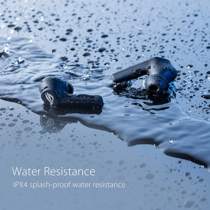 ASUS ROG Cetra True Wireless - Wireless Gaming Earbuds with Low Latency Connection, ANC, up to 27 Hours of Battery thanks to its integrated charging case, IPX4 water resistance.