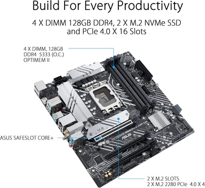 1700 ASUS MB ASUS PRIME B660M-A WIFI DDR4,4389338