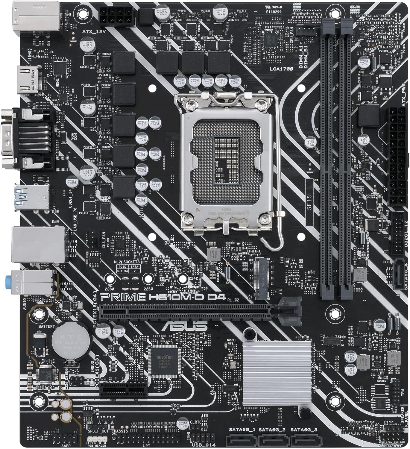 1700 ASUS PRIME H610M-D DDR4, (ASUCMPH610MD0