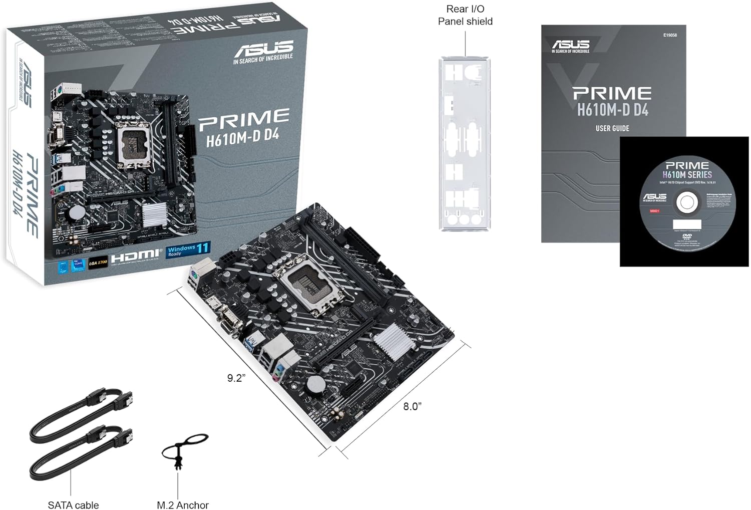 1700 ASUS PRIME H610M-D DDR4, (ASUCMPH610MD0