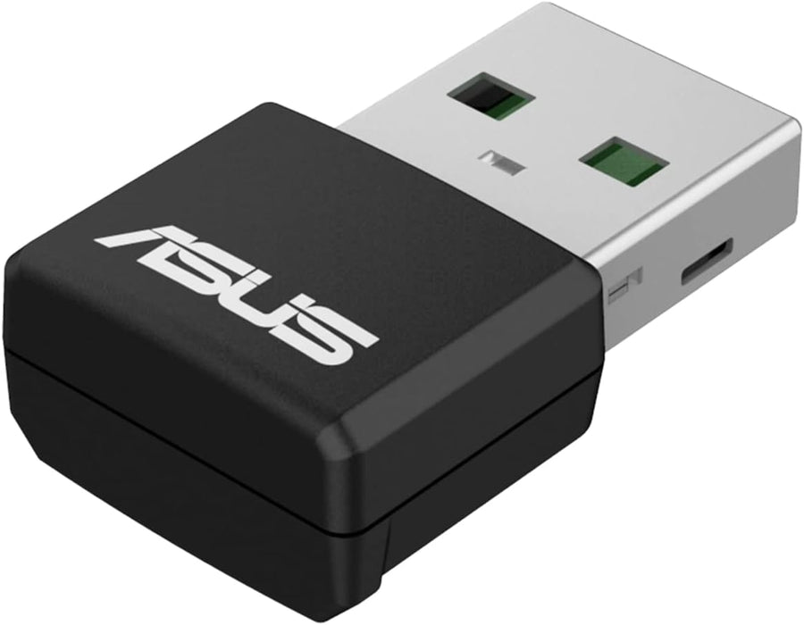 ASUS (USB-AX55 NANO AX1800 Dual Band WiFi 6 USB Adapter, OFDMA, MU-MIMO, WPA3 Security