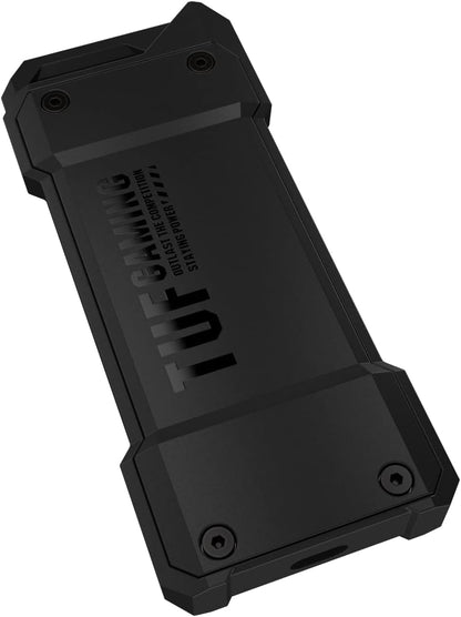 ASUS TUF Gaming A1—USB-C 3.2 Gen 2x1 SSD enclosure(SSD case), dual M.2 NVMe PCIe and SATA interfaces, M.2 Q-Latch for easy installation, MIL-STD-810H drop resistance, IP68 water and dust resistance
