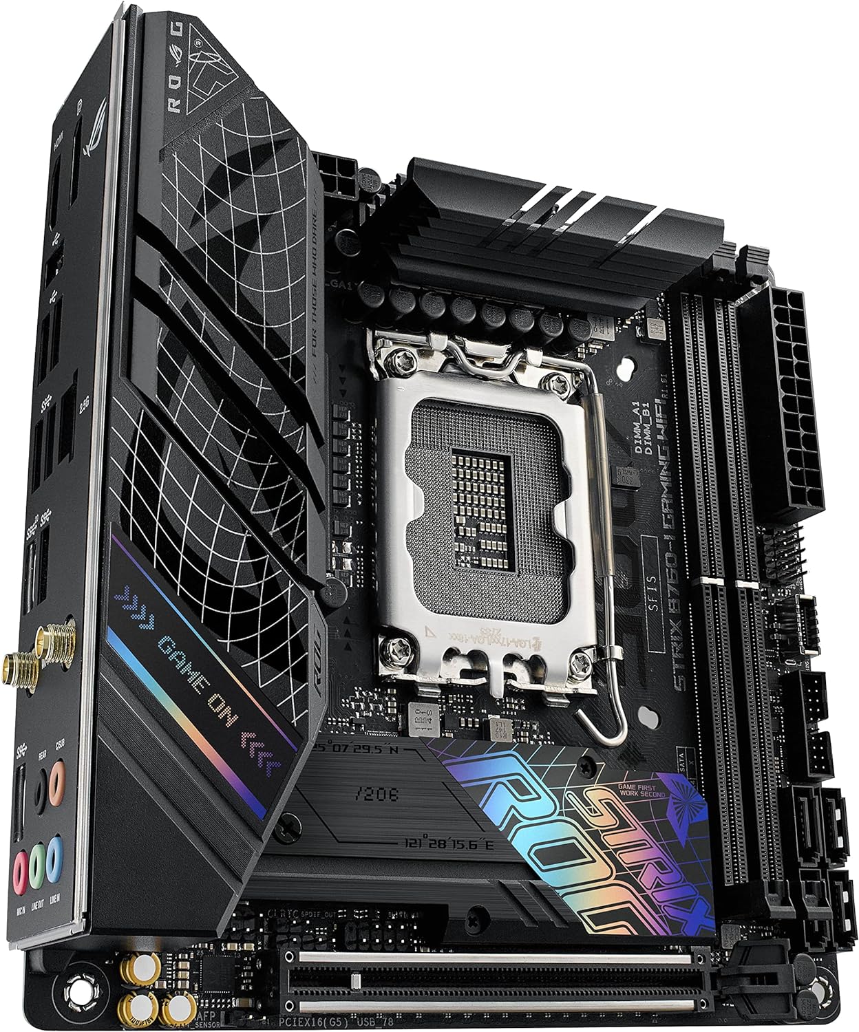 ASUS ROG Strix B760-I Gaming WiFi, Intel LGA 1700, 2 x DIMM DDR5, 1 x Display Port, 1 x HDMI