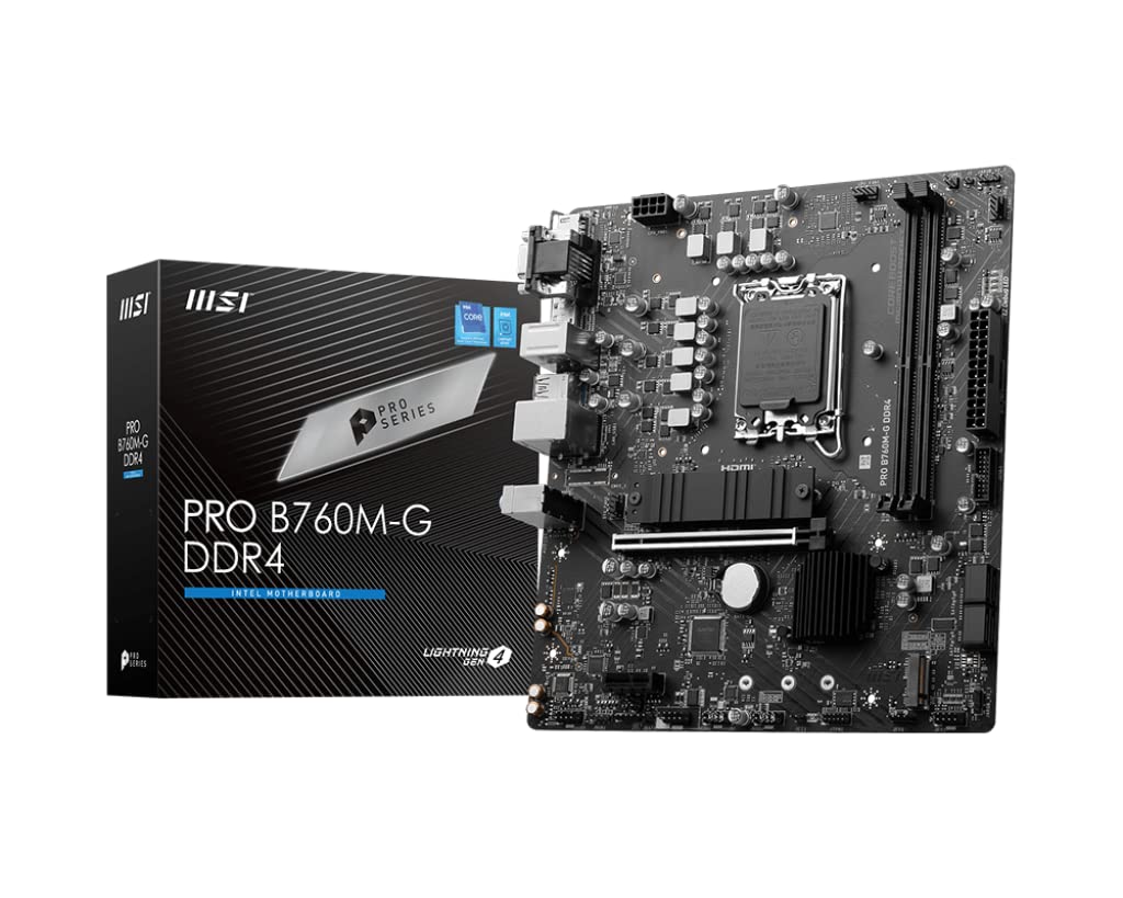 MSI PRO B760M-G DDR4 (Socket 1700/B760/DDR4) M-ATX DDR4 PRO B760M-G DDR4