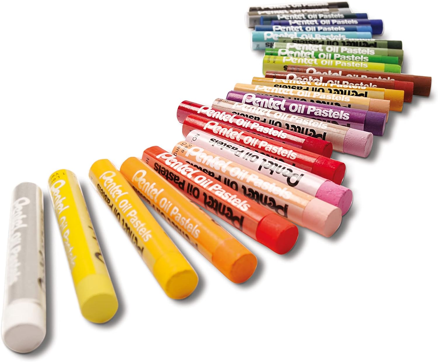 Pentel Arts Oil Pastels, Assorted colours, 3 pack of 25 sticks