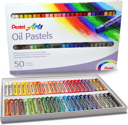 Pentel PHN4-50 Oil Pastels - Pack of 50