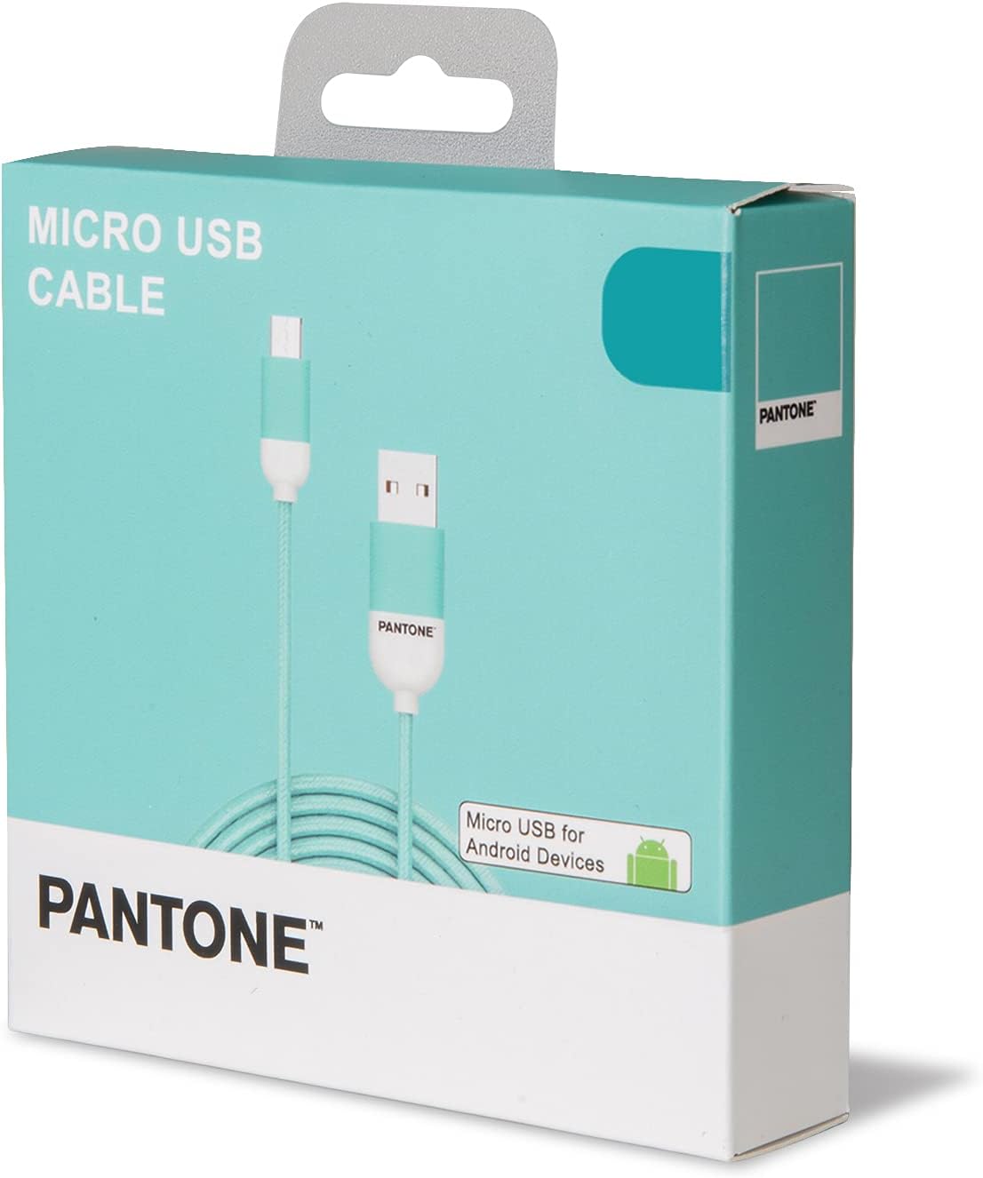 Celly PTMC0015L Pantone Micro USB 2.0 Cable, 2.4A Output, 1m Length