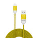 Celly PTMC0015Y Pantone Micro USB 2.0 Cable, 2.4A Output, 1m Length