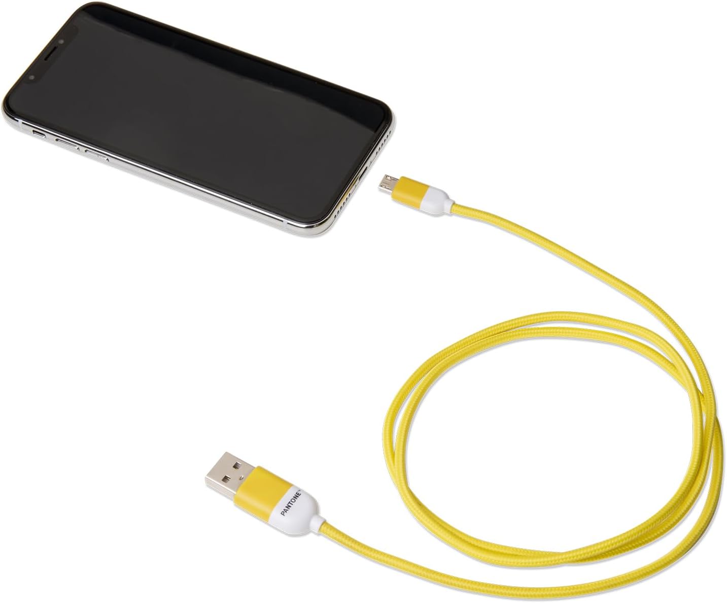 Celly PTMC0015Y Pantone Micro USB 2.0 Cable, 2.4A Output, 1m Length