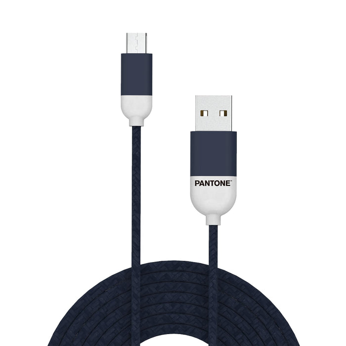 Celly PTMC0015N Pantone Micro USB 2.0 Cable, 2.4A Output, 1m Length