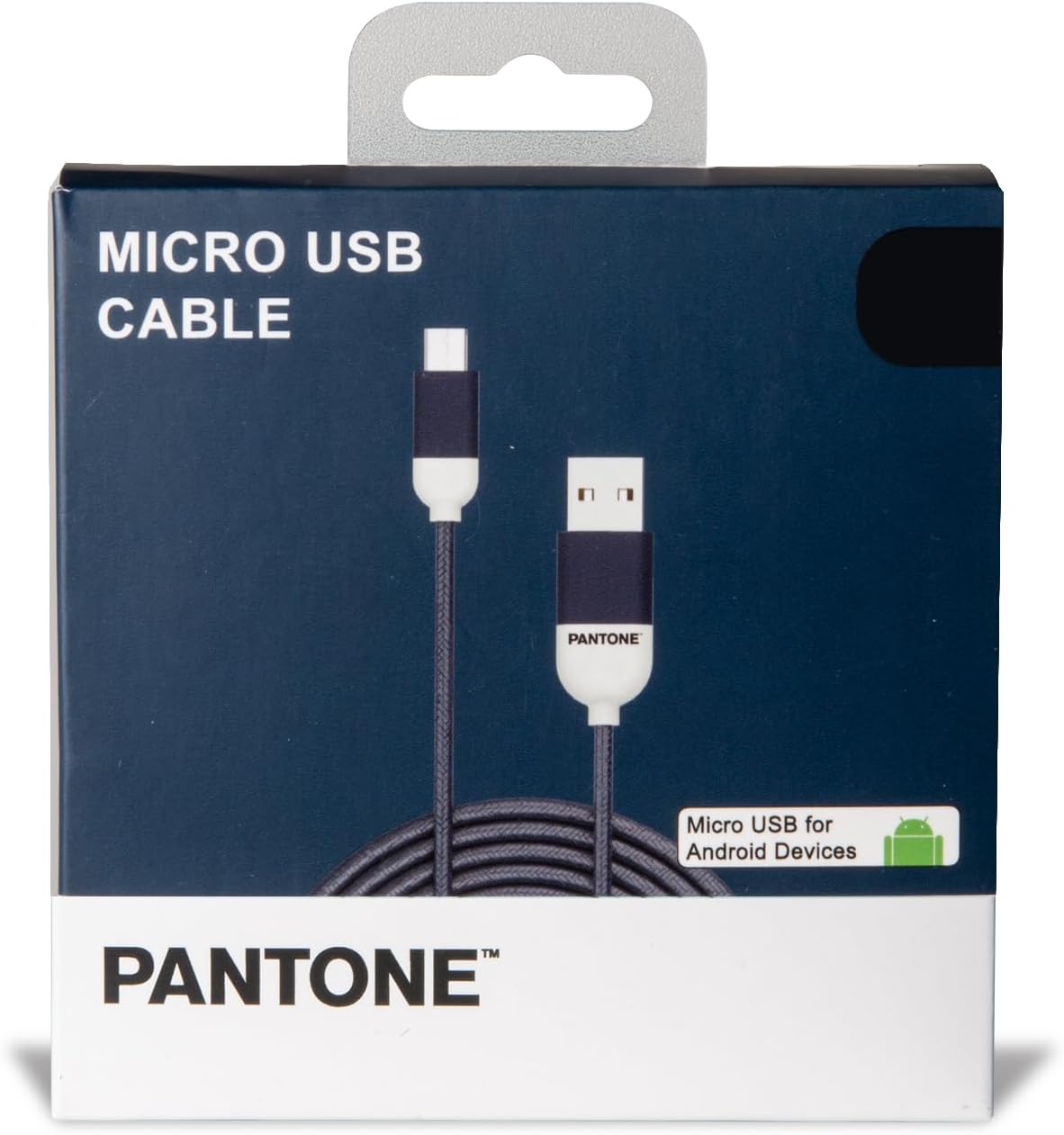 Celly PTMC0015N Pantone Micro USB 2.0 Cable, 2.4A Output, 1m Length
