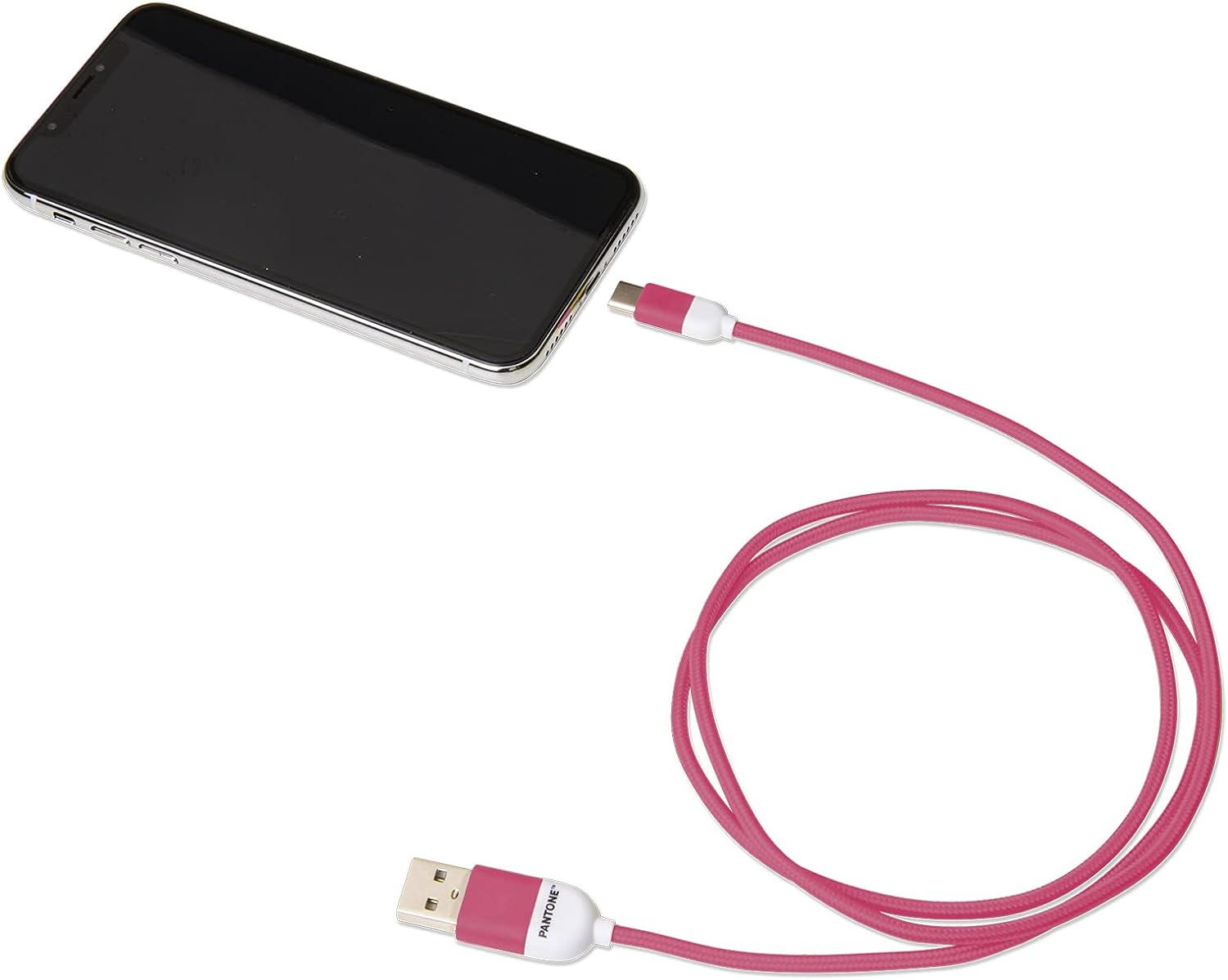 Celly PTTC0015P Pantone Type-C Cable, 2.4A Output, 1m Length
