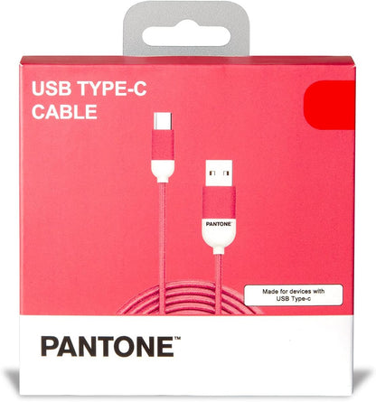 Celly PTTC0015P Pantone Type-C Cable, 2.4A Output, 1m Length