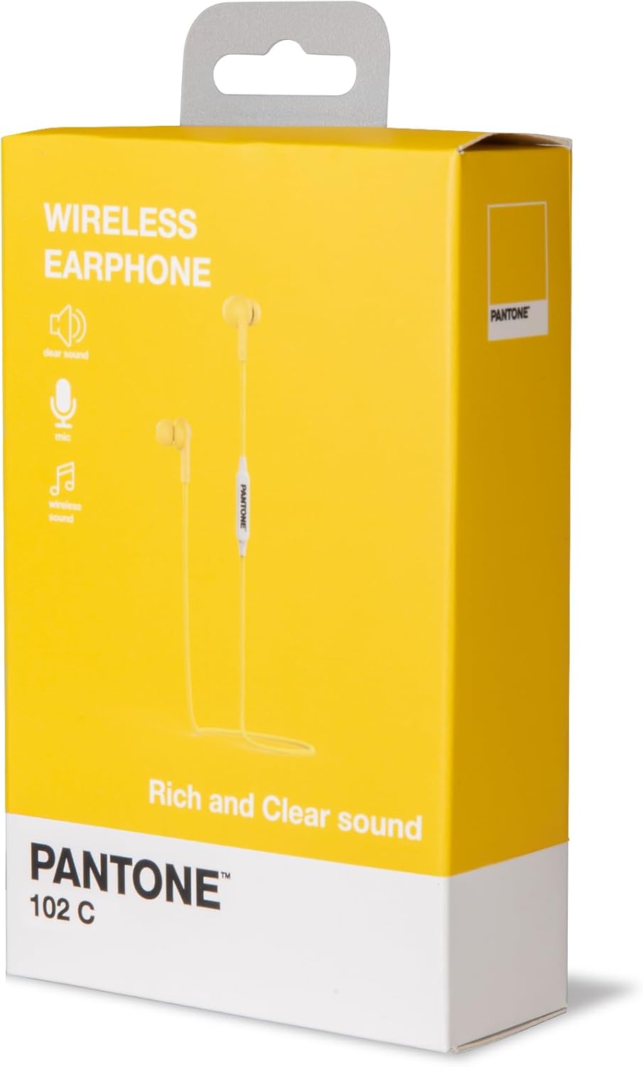Celly PTWE001Y Pantone Earphones, Bluetooth, In Ear, 1.2M Length, 3.5mm Jack, Drop Caps